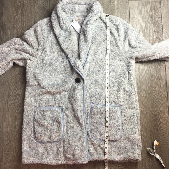 NWT Soft Surroundings Most Wonderful Cardi Cardigan Soft Robe Lite Gray Sz L - Picture 2 of 7